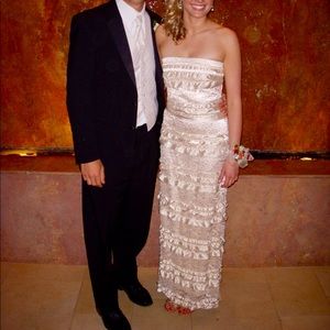 Champaign Jessica McClintock Formal Gown